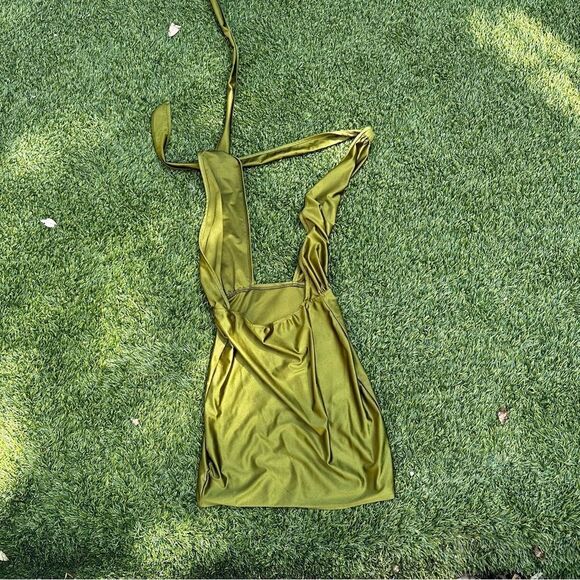 Bailey Rose Green Halter Backless Dress - Picture 5 of 7